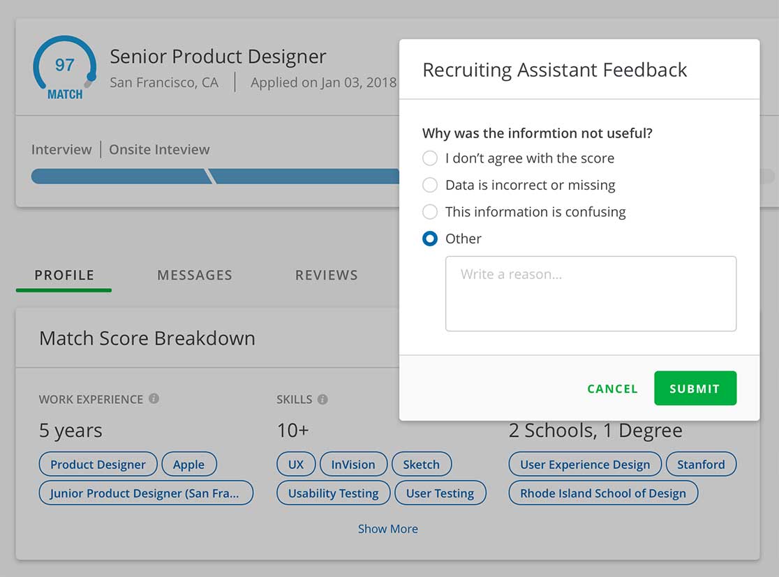 AI recruiting technology